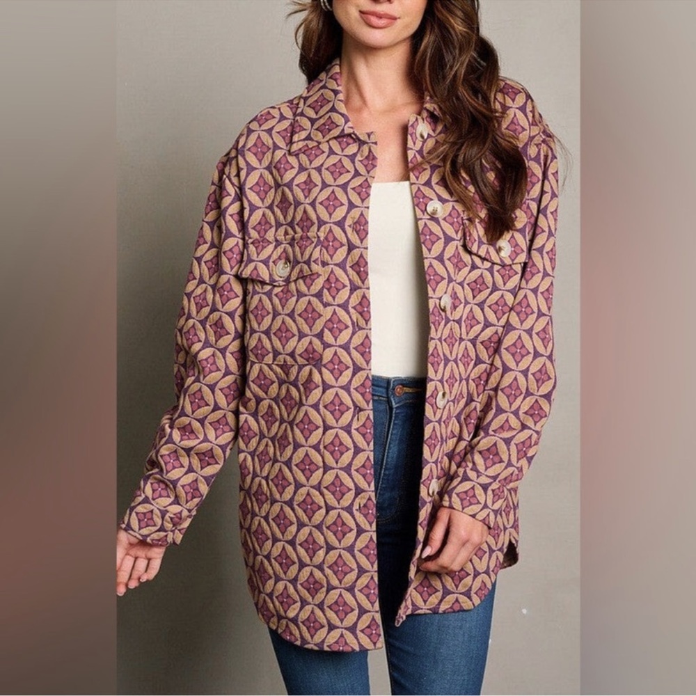 BaeVely Oversized Mod Knit Shacket - Picture 8 of 14